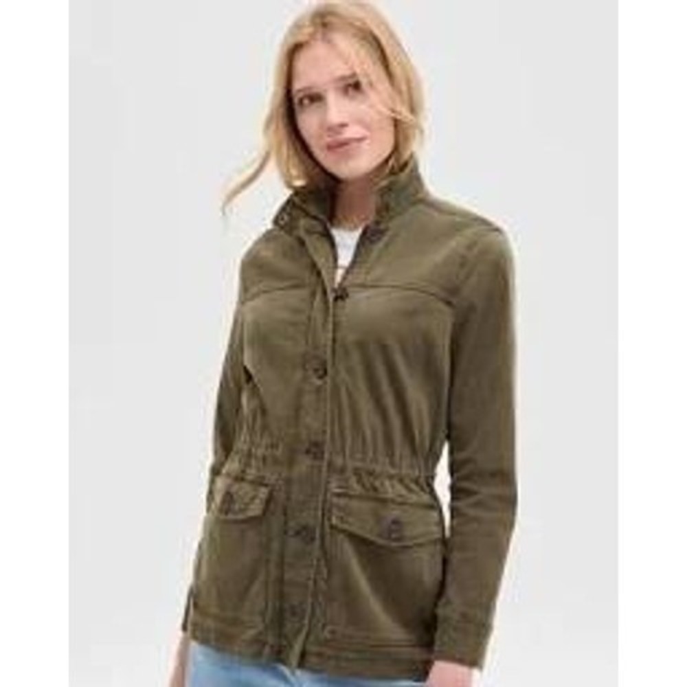 Lucky Brand Jacket Green Utility Cargo Pockets Womens Extra Small Olive Army - Picture 9 of 9